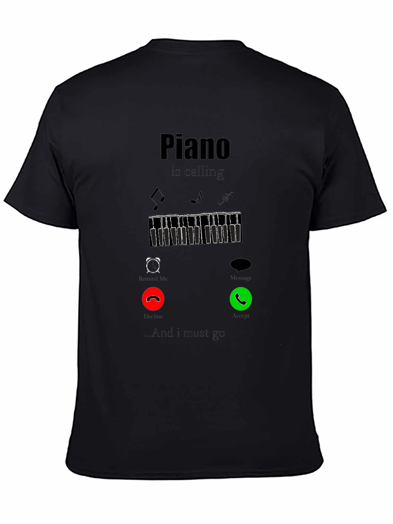 Piano Calling Graphic Tee - Music Lover T-Shirt