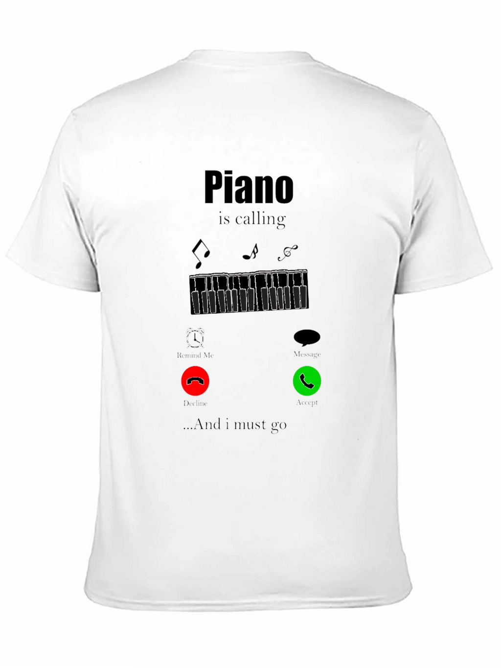 Piano Calling Graphic Tee - Music Lover T-Shirt