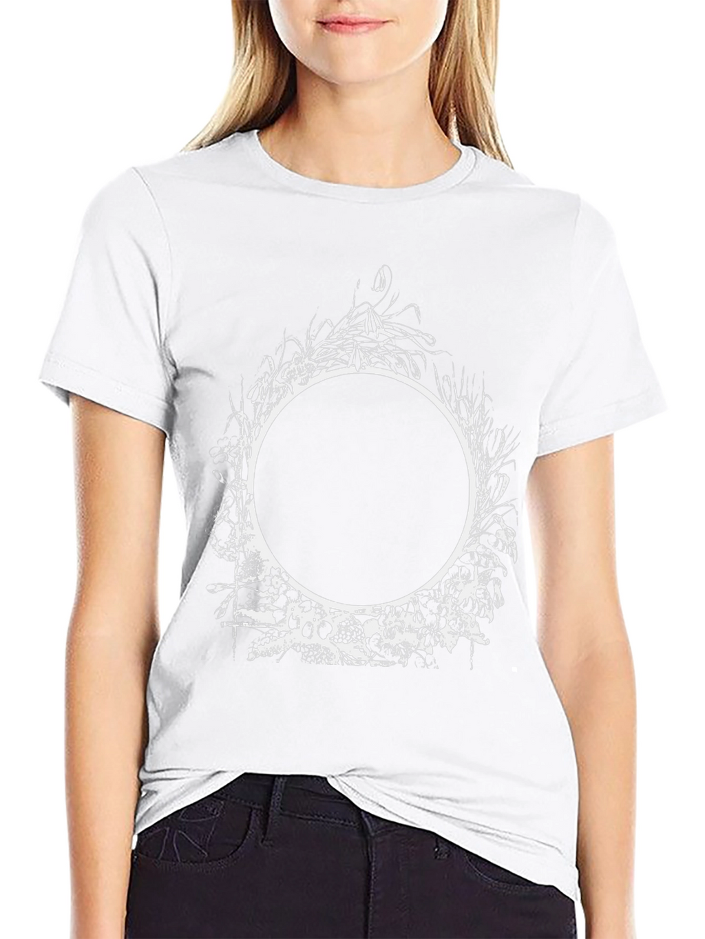 Abstract Circle Graphic Tee - Mens Black T-Shirt