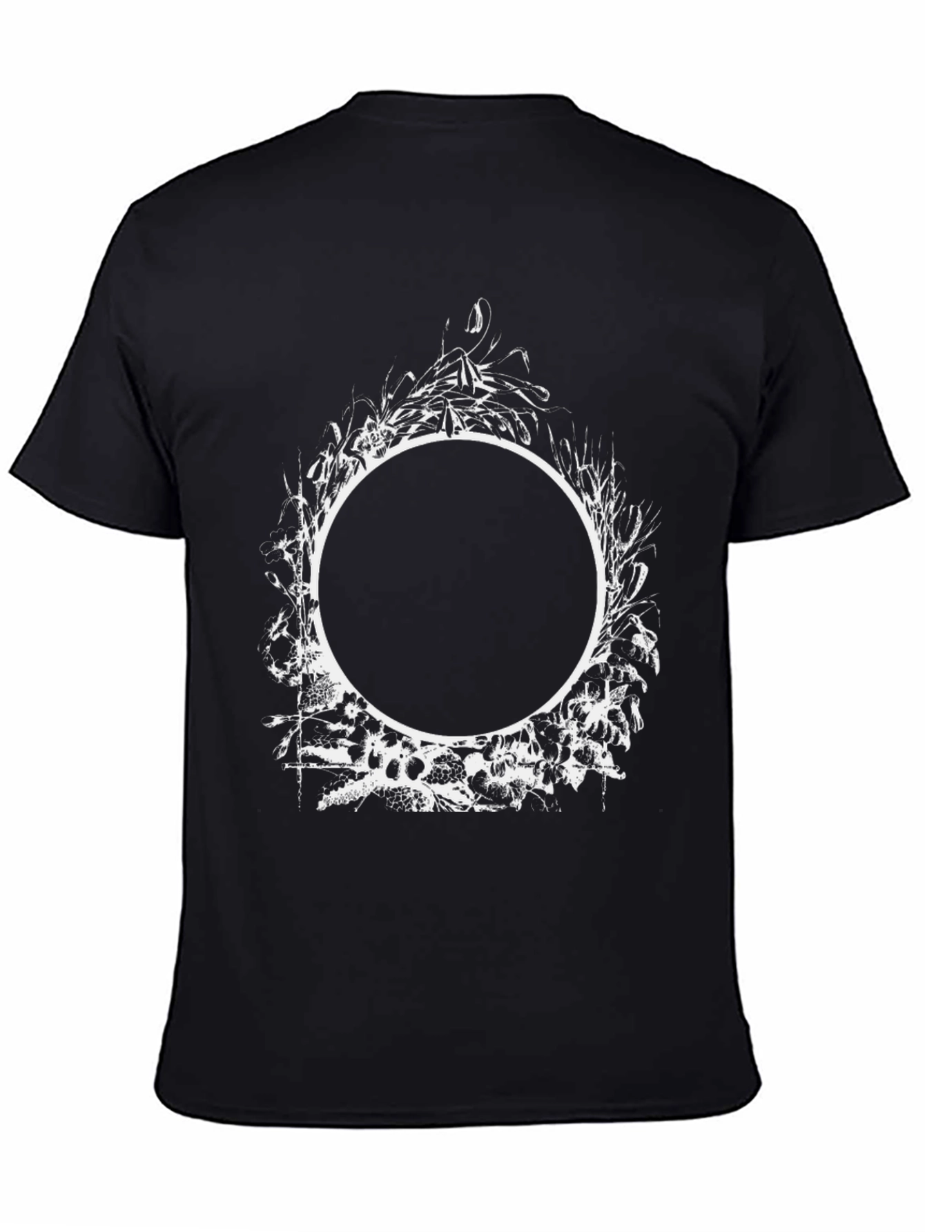 Abstract Circle Graphic Tee - Mens Black T-Shirt