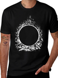 Abstract Circle Graphic Tee - Mens Black T-Shirt