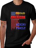Proud American Coal Mining Family Black T-Shirt