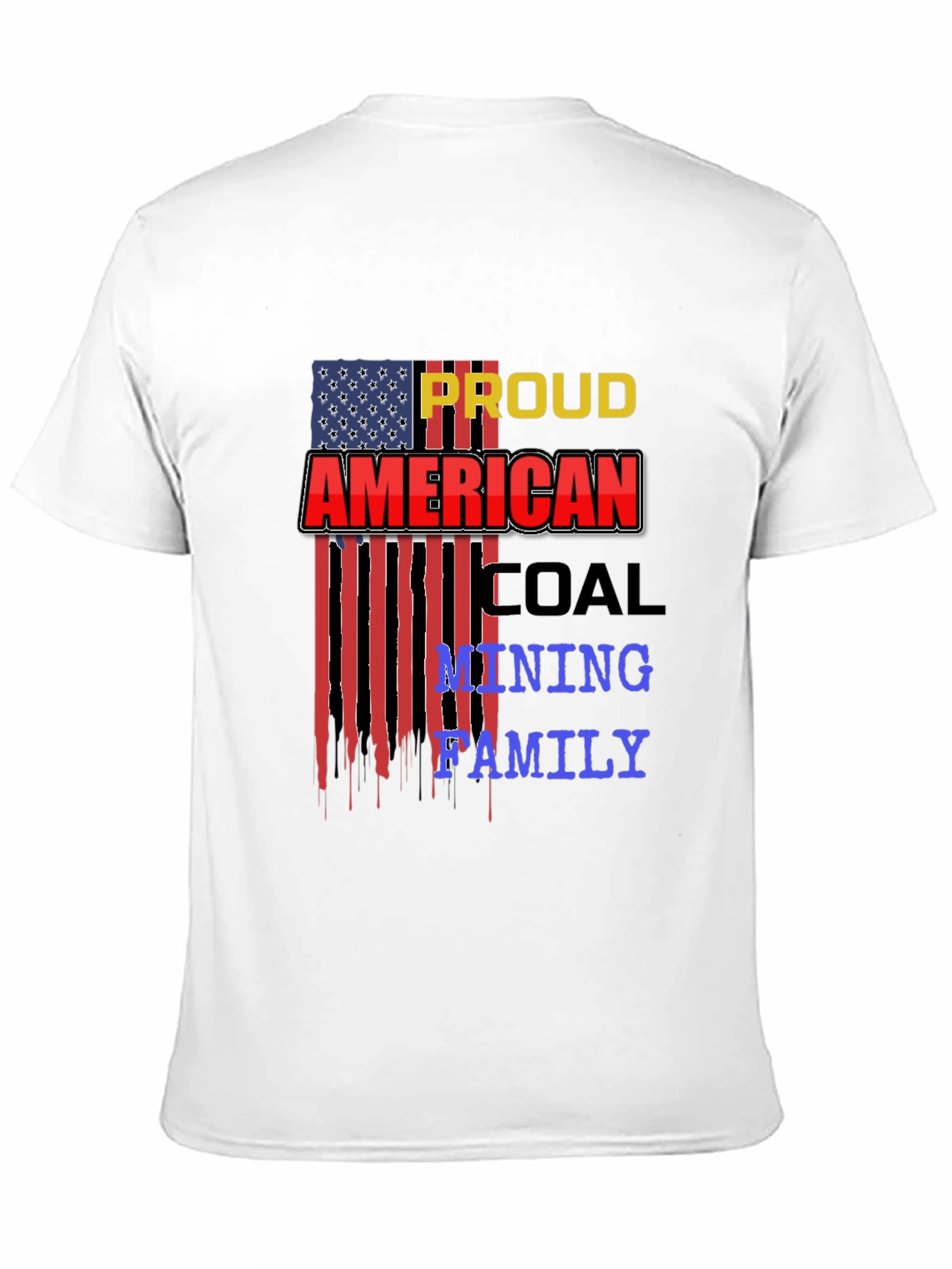 Proud American Coal Mining Family Black T-Shirt