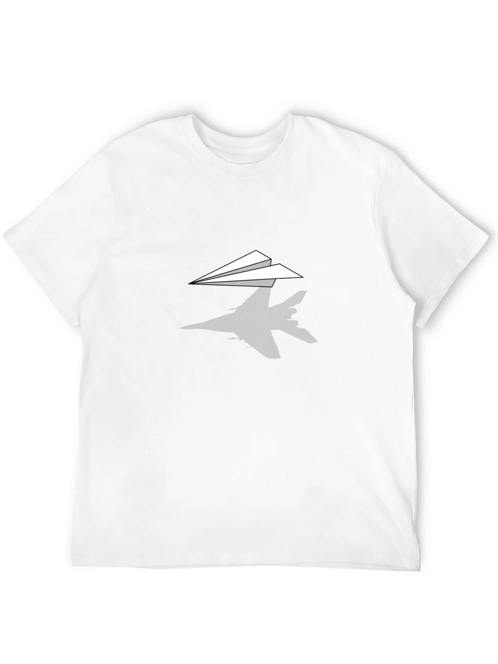 Paper Airplane Graphic Black T-Shirt