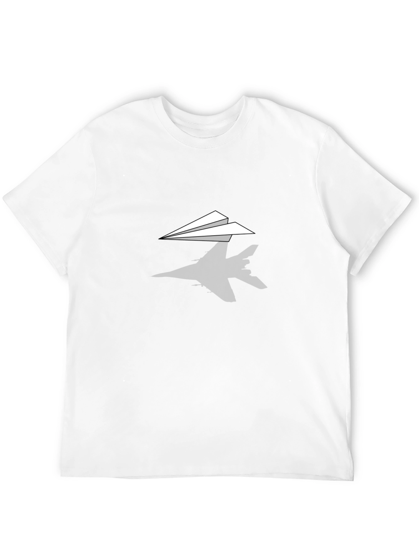 Paper Airplane Graphic Black T-Shirt