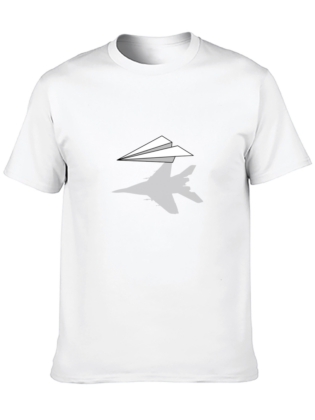 Paper Airplane Graphic Black T-Shirt