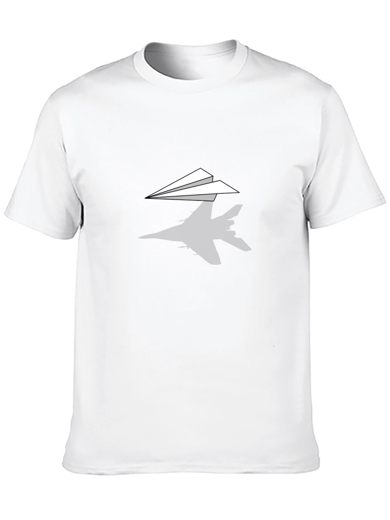 Paper Airplane Graphic Black T-Shirt