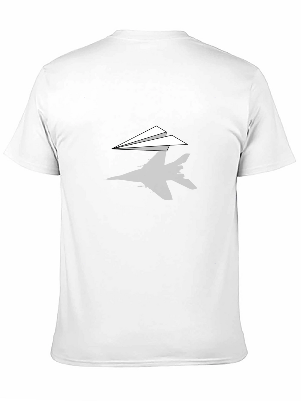 Paper Airplane Graphic Black T-Shirt