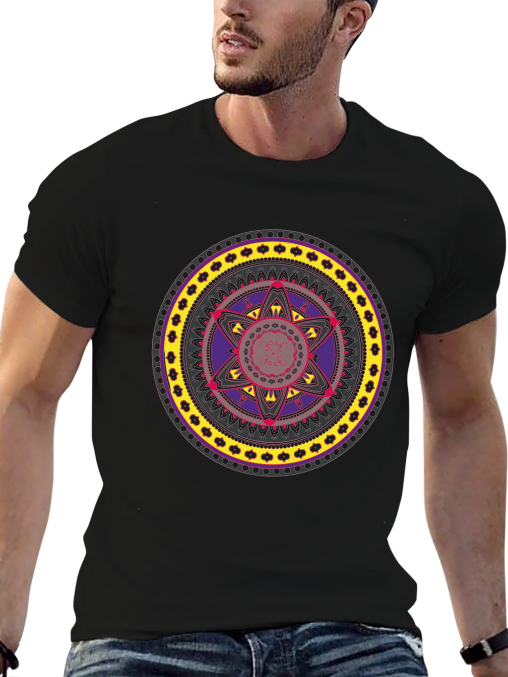 Geometric Mandala Graphic T-Shirt