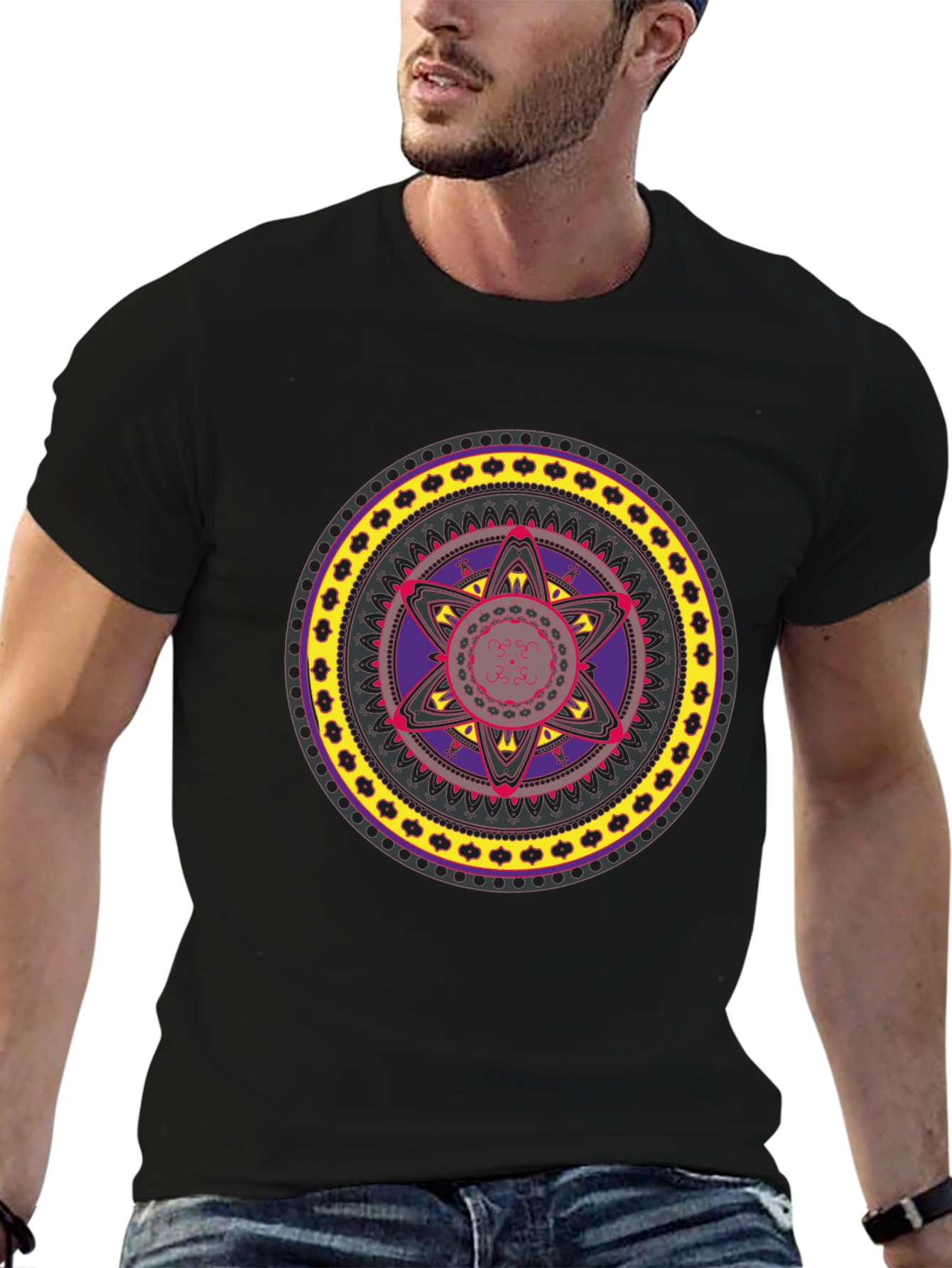 Geometric Mandala Graphic T-Shirt