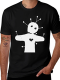 Voodoo Doll Graphic Tee - Black Cotton T-Shirt