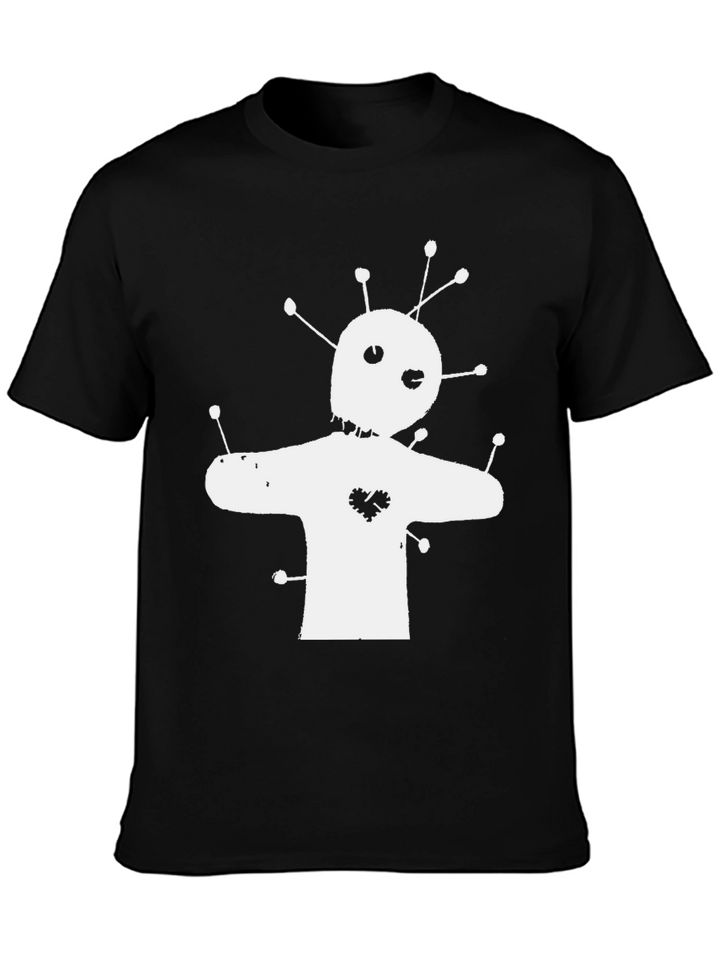 Voodoo Doll Graphic Tee - Black Cotton T-Shirt