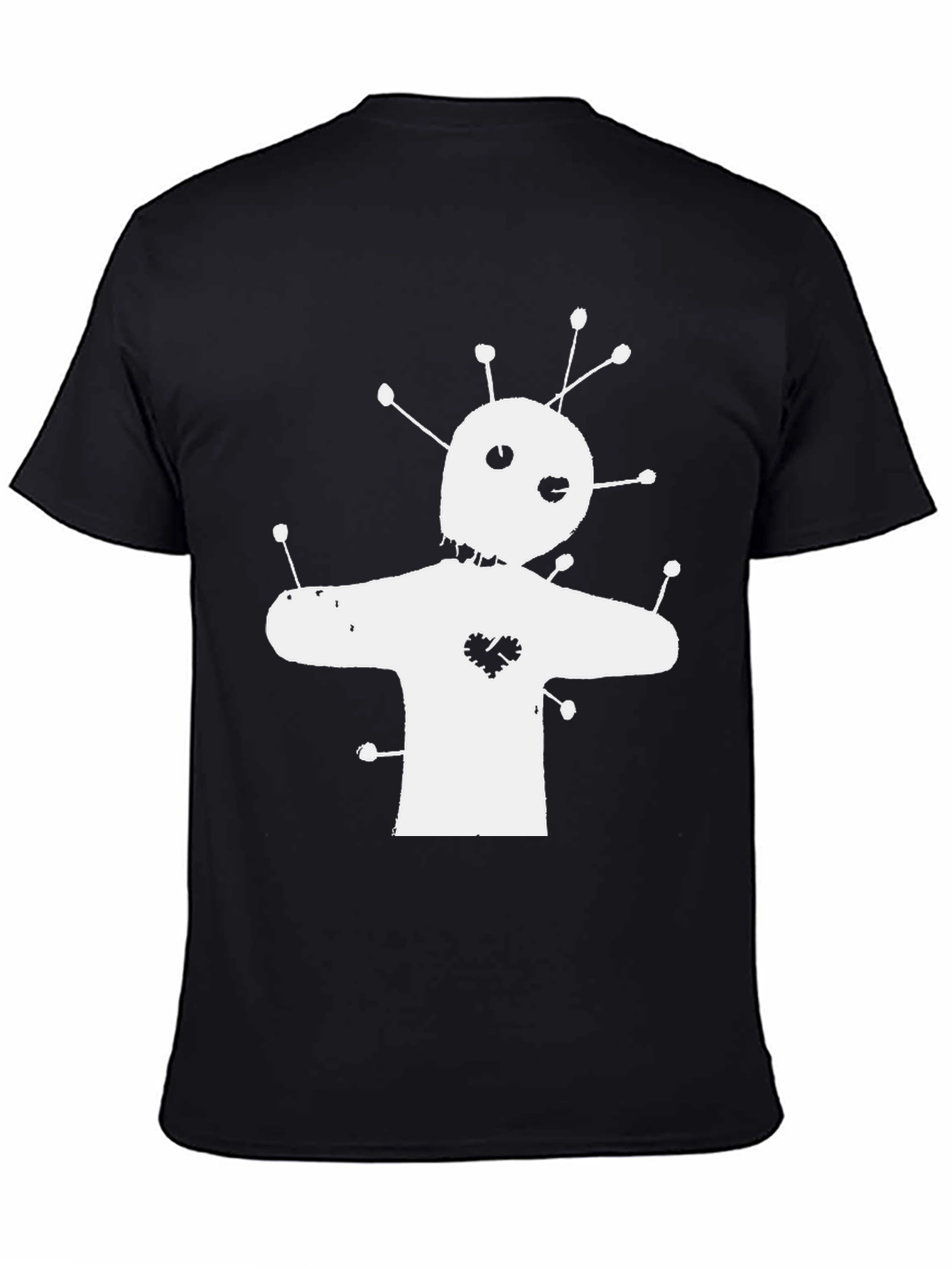 Voodoo Doll Graphic Tee - Black Cotton T-Shirt