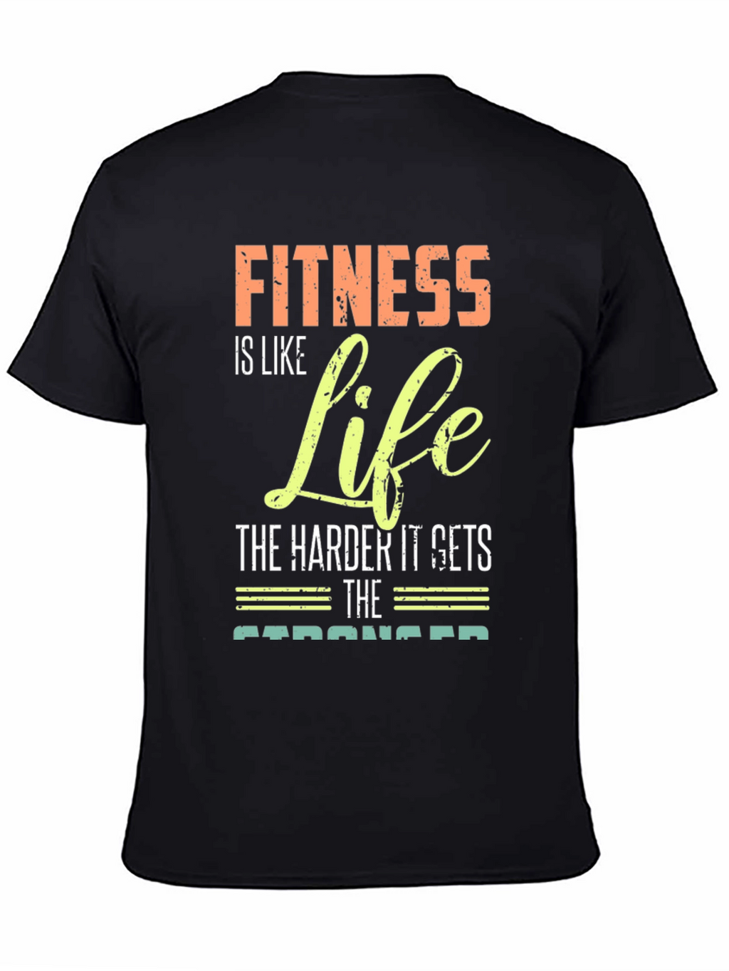 Fitness is Life Graphic Tee - Motivational Gym Shirt