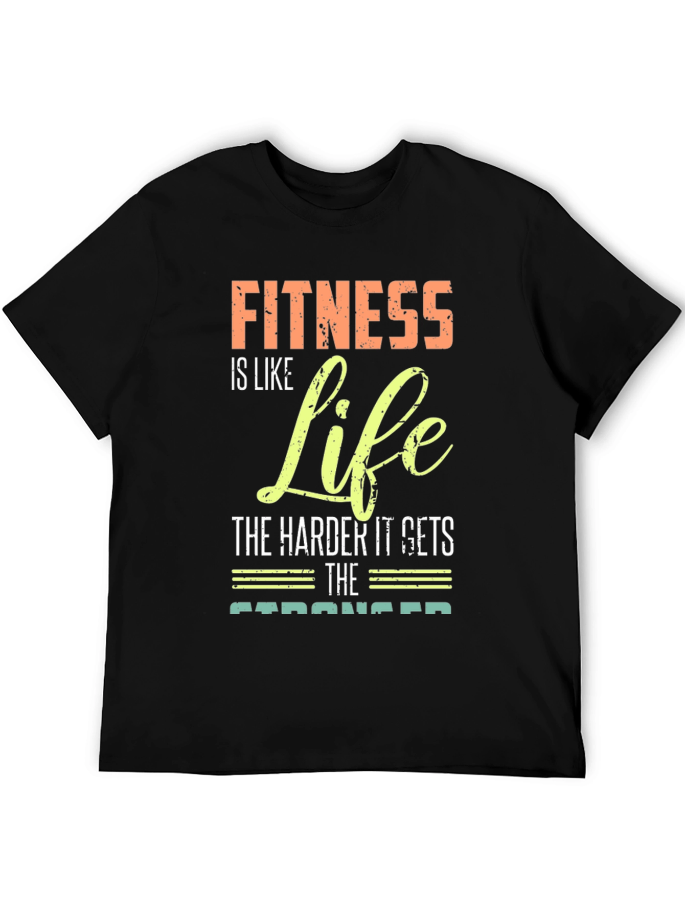 Fitness is Life Graphic Tee - Motivational Gym Shirt