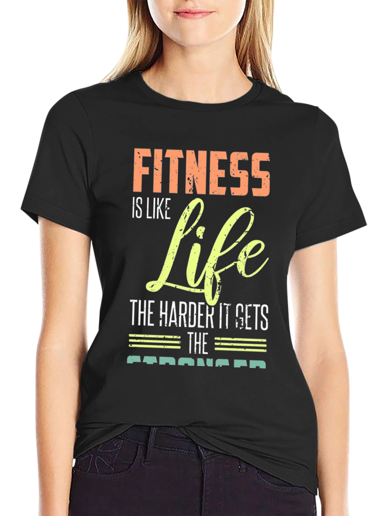 Fitness is Life Graphic Tee - Motivational Gym Shirt