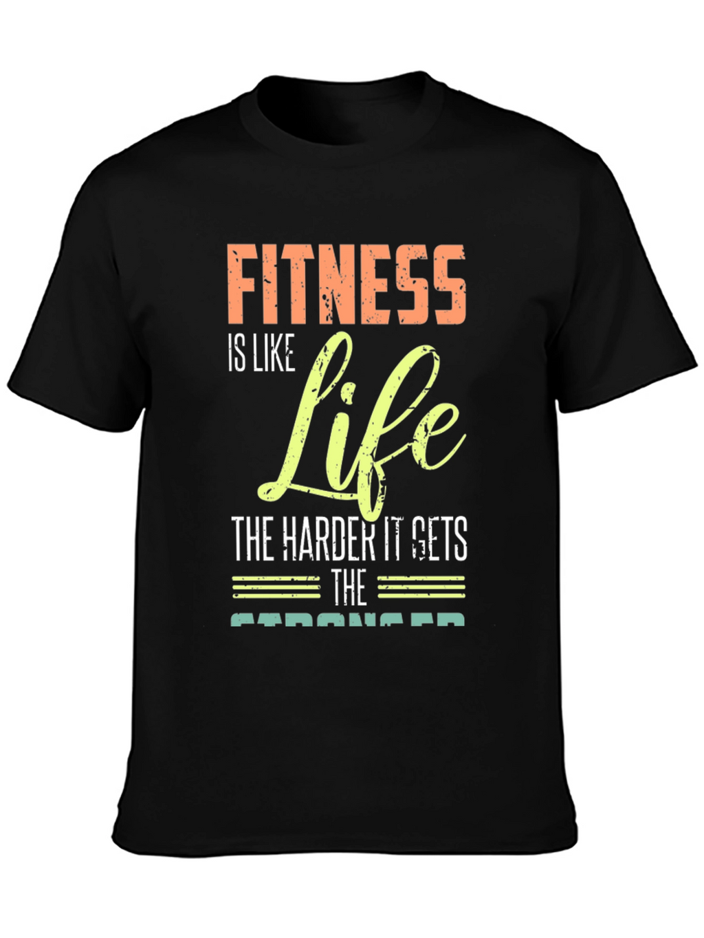Fitness is Life Graphic Tee - Motivational Gym Shirt