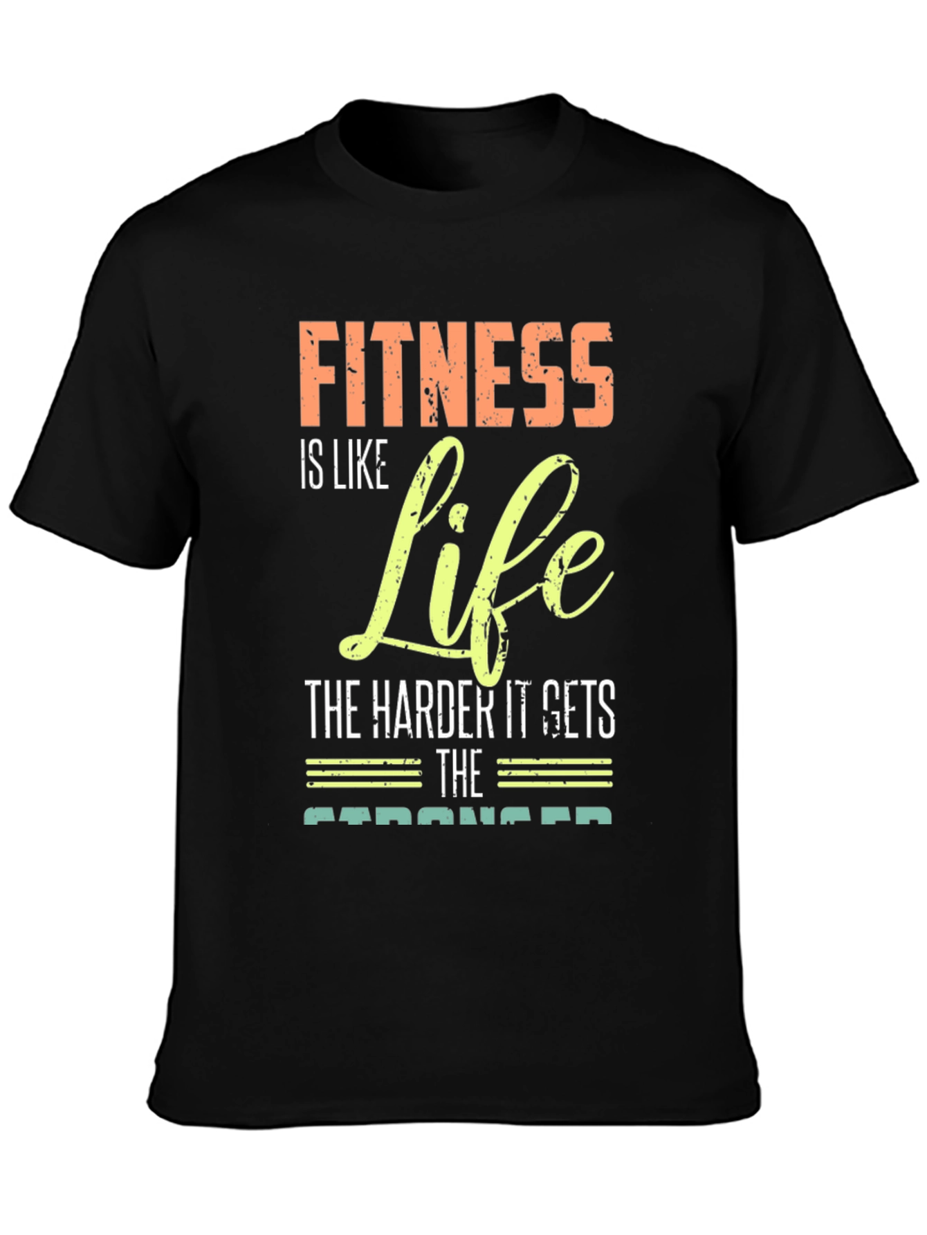 Fitness is Life Graphic Tee - Motivational Gym Shirt