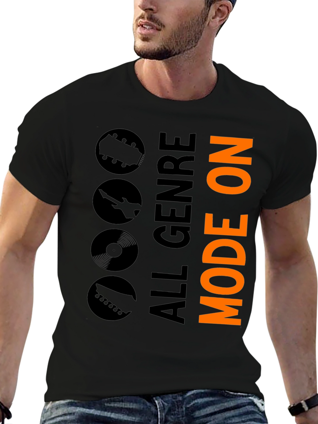 All Genre Mode On Black Graphic Tee