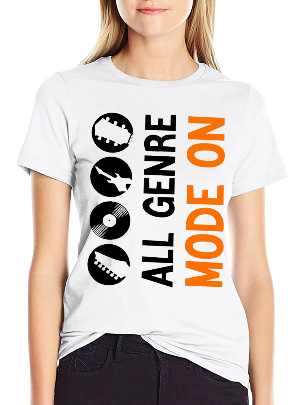 All Genre Mode On Black Graphic Tee