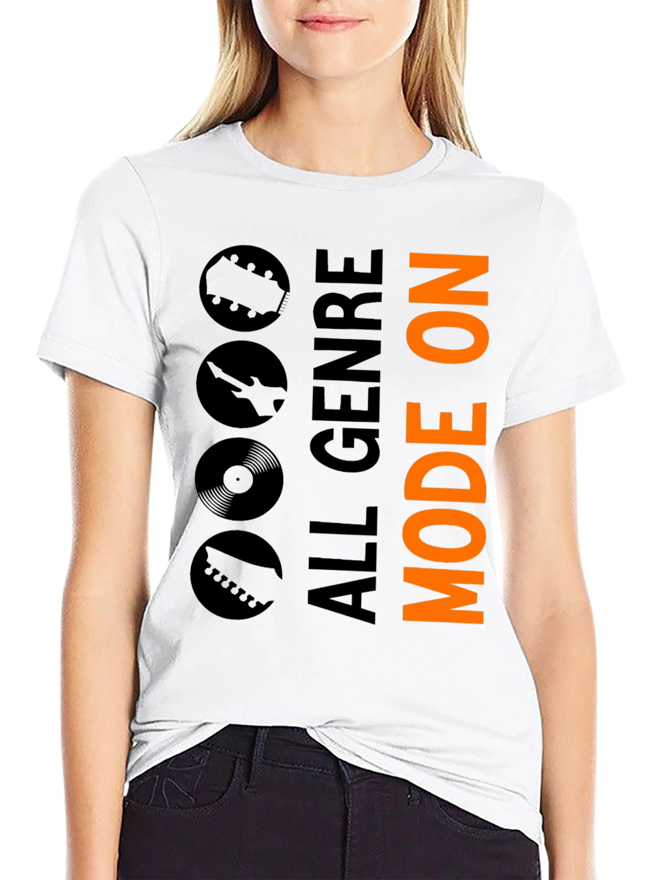 All Genre Mode On Black Graphic Tee