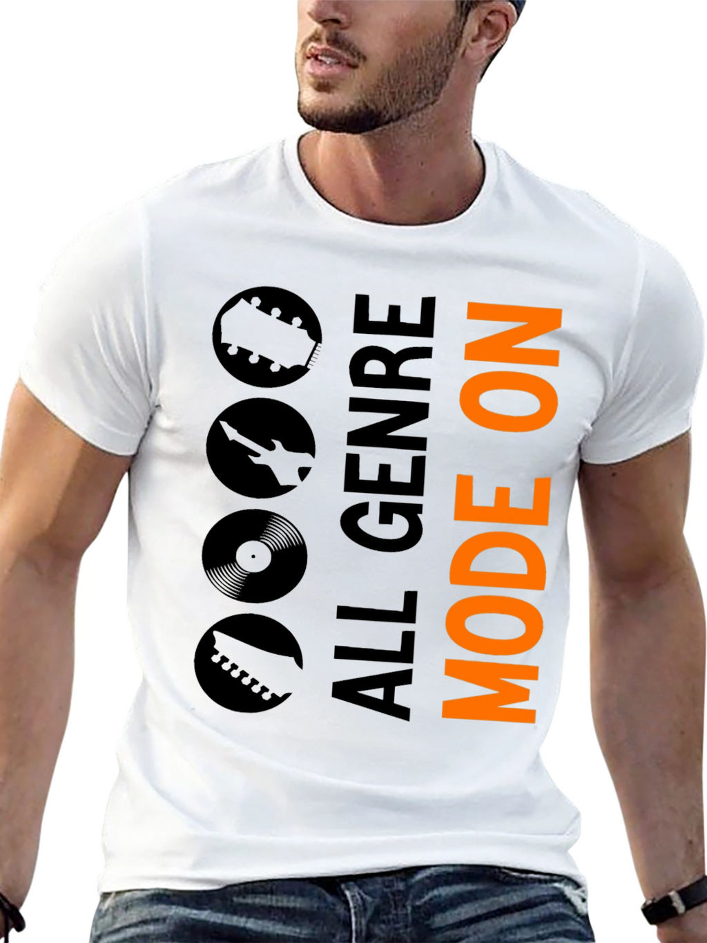 All Genre Mode On Black Graphic Tee