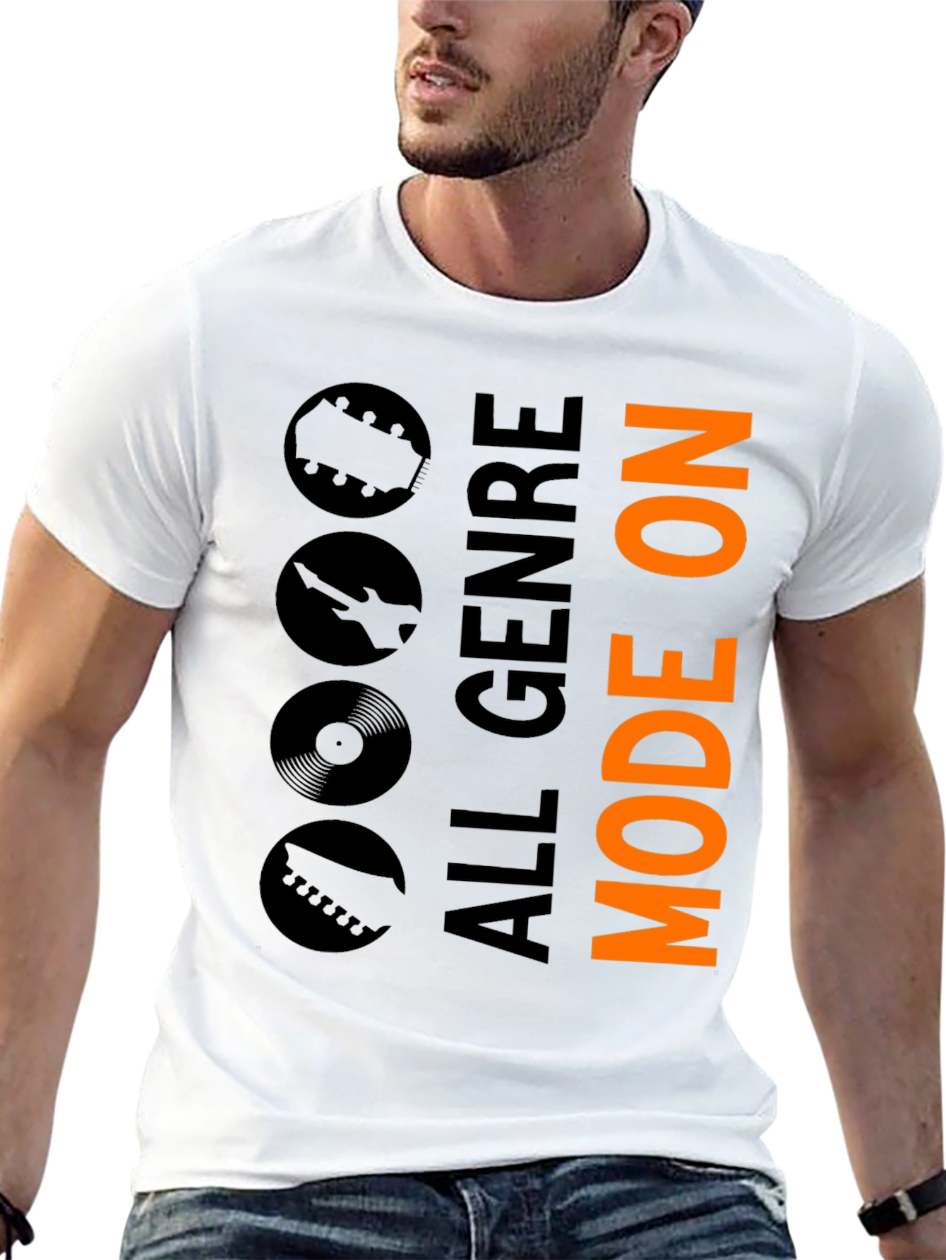 All Genre Mode On Black Graphic Tee