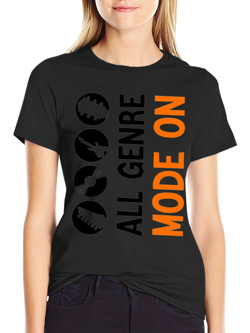 All Genre Mode On Black Graphic Tee