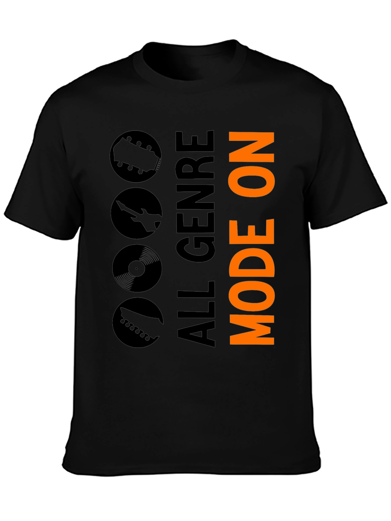 All Genre Mode On Black Graphic Tee