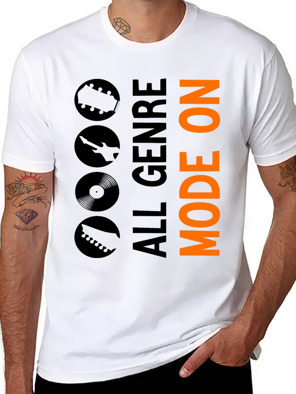 All Genre Mode On Black Graphic Tee