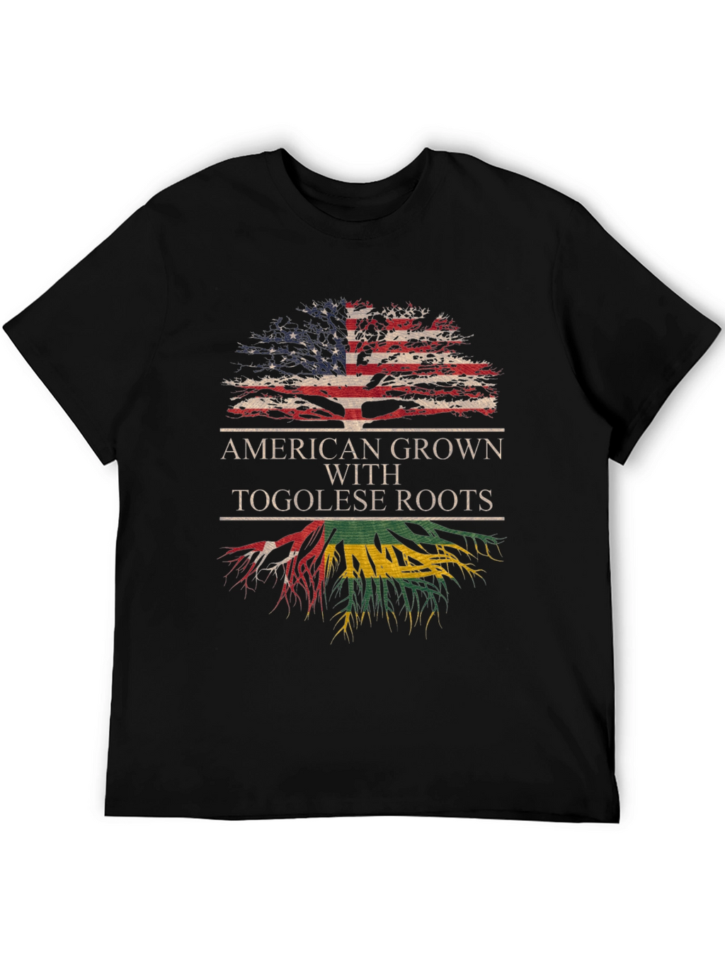 American Togolese Roots Black T-Shirt