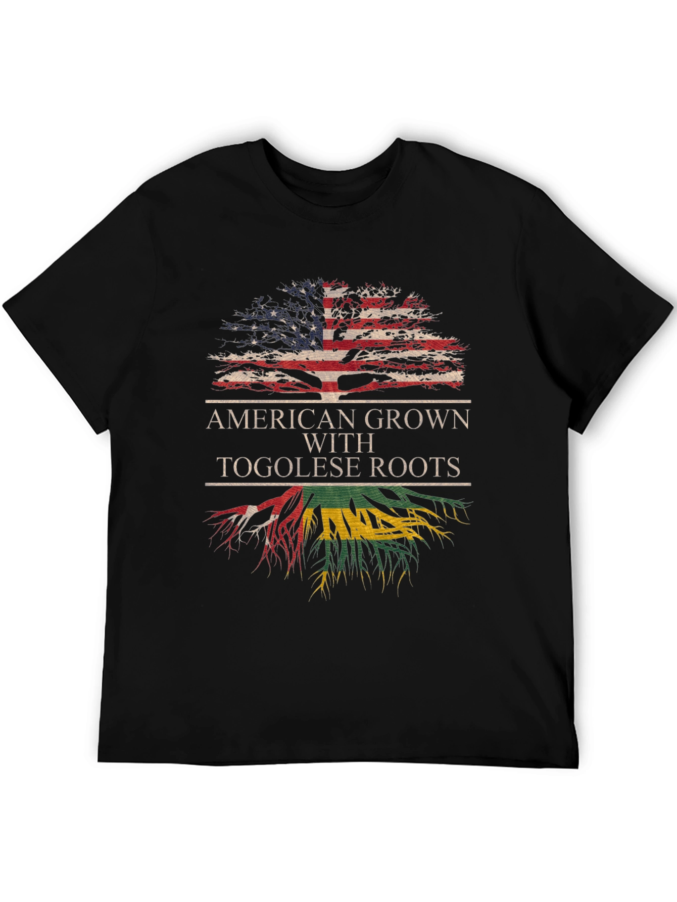 American Togolese Roots Black T-Shirt