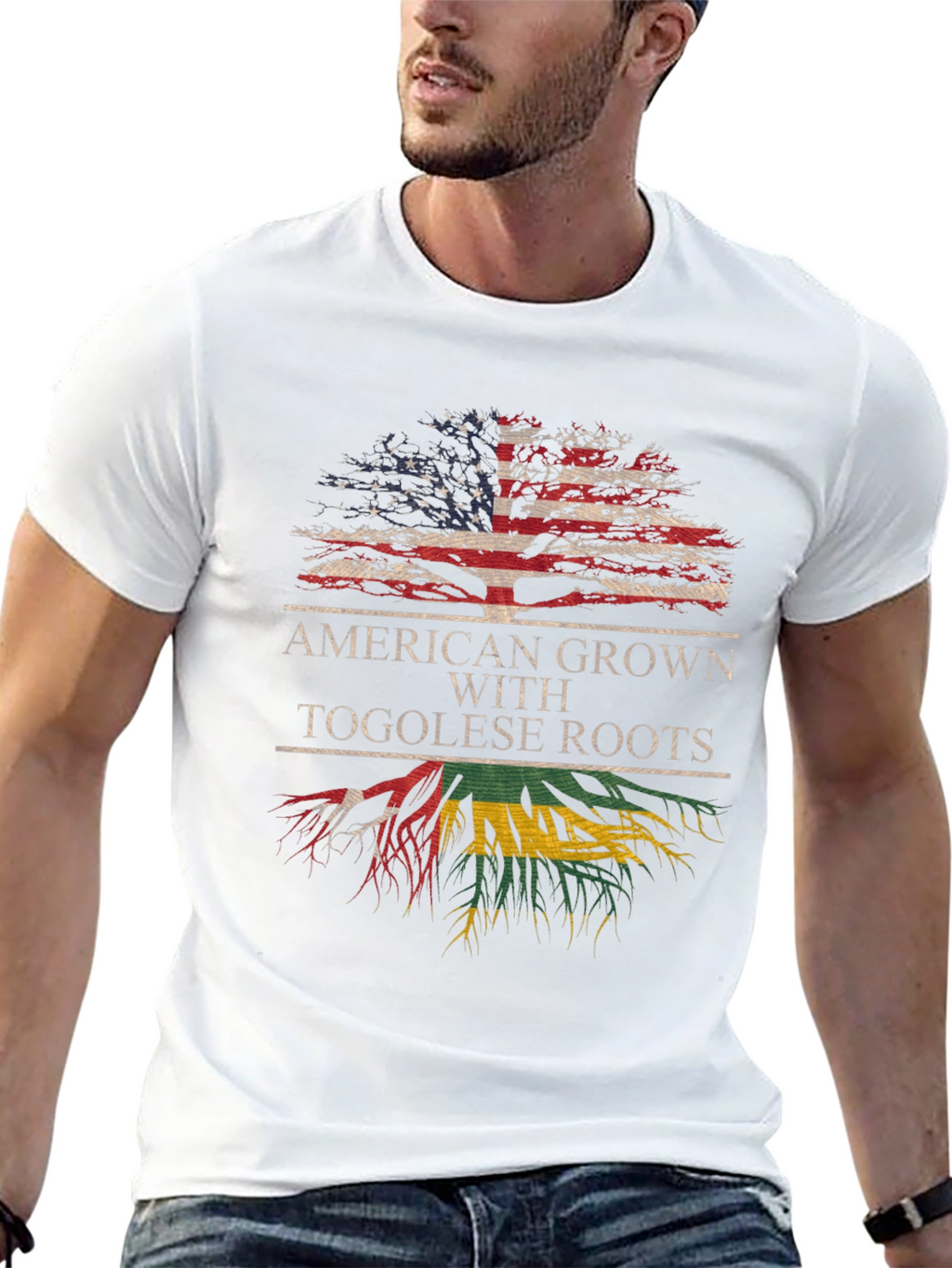 American Togolese Roots Black T-Shirt