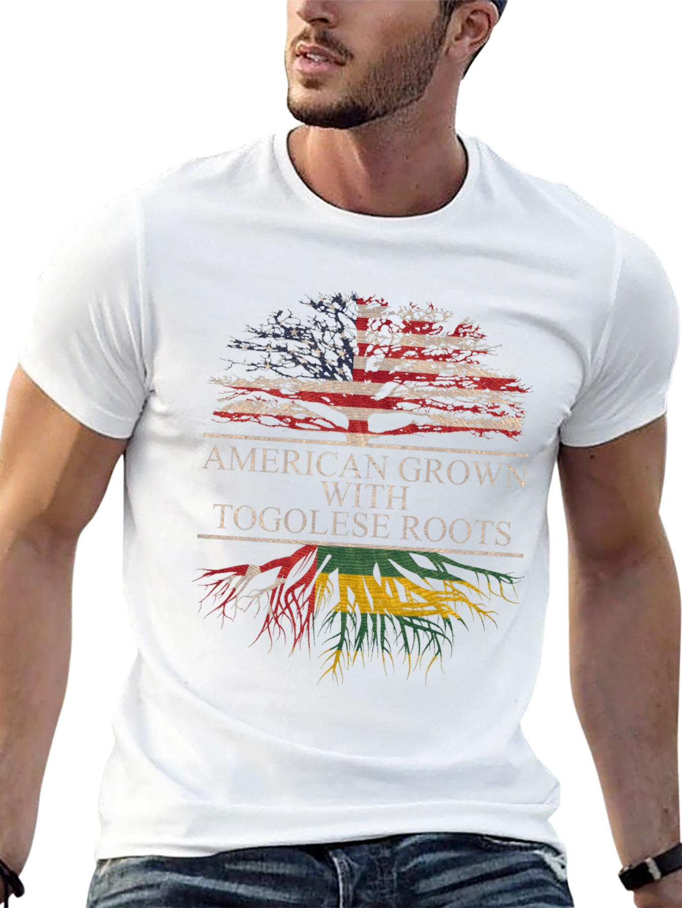 American Togolese Roots Black T-Shirt