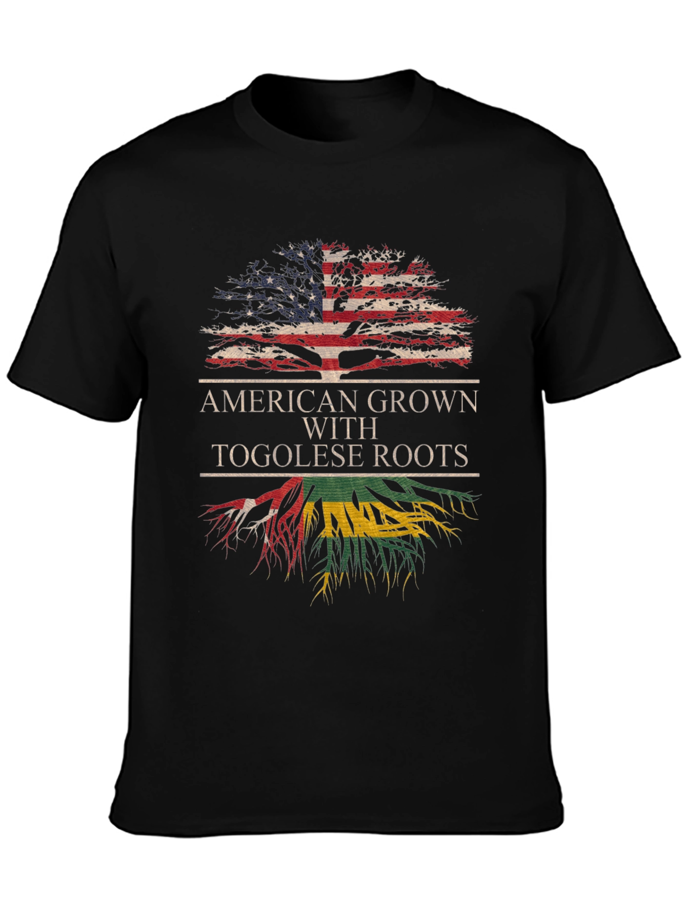 American Togolese Roots Black T-Shirt