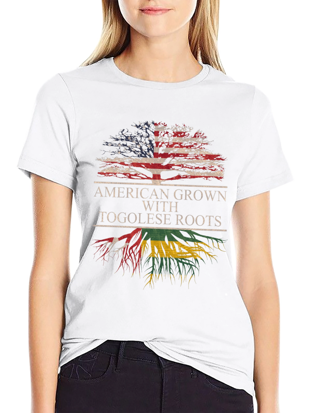 American Togolese Roots Black T-Shirt