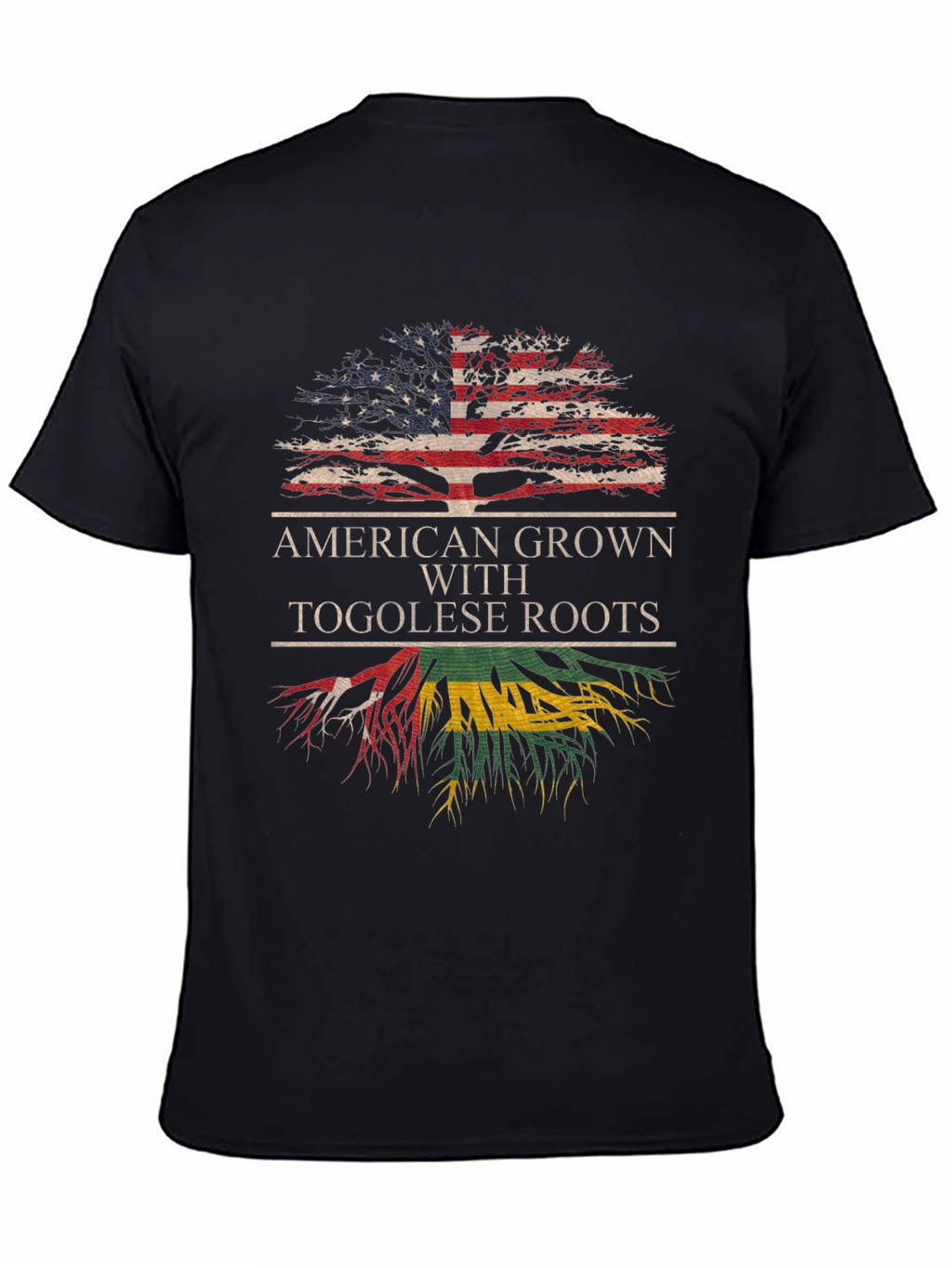 American Togolese Roots Black T-Shirt