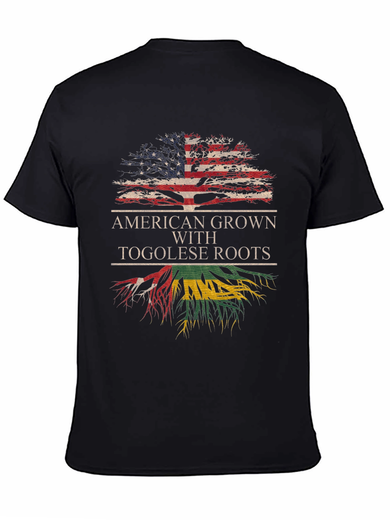 American Togolese Roots Black T-Shirt