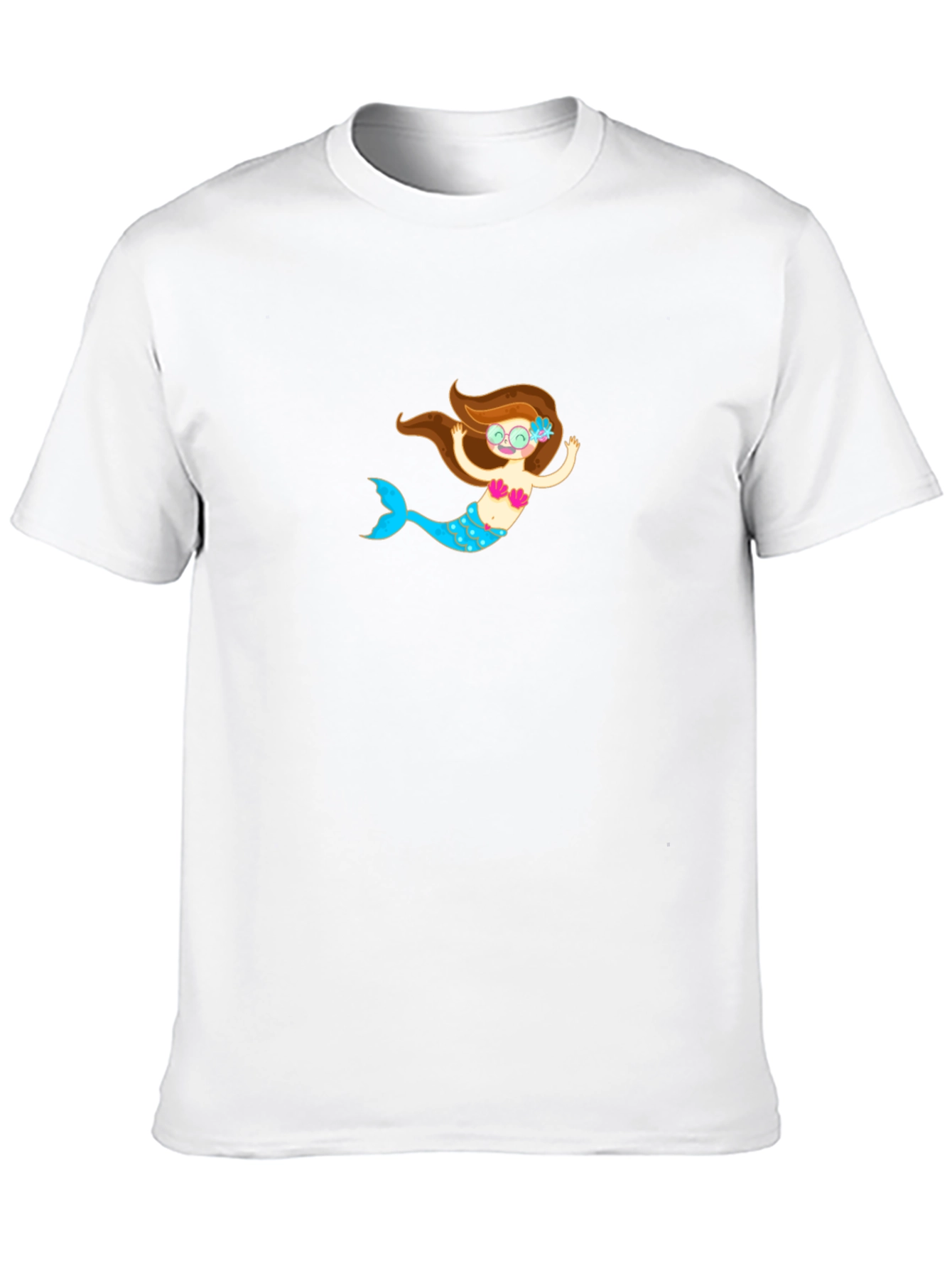 Black T-Shirt with Mermaid Graphic