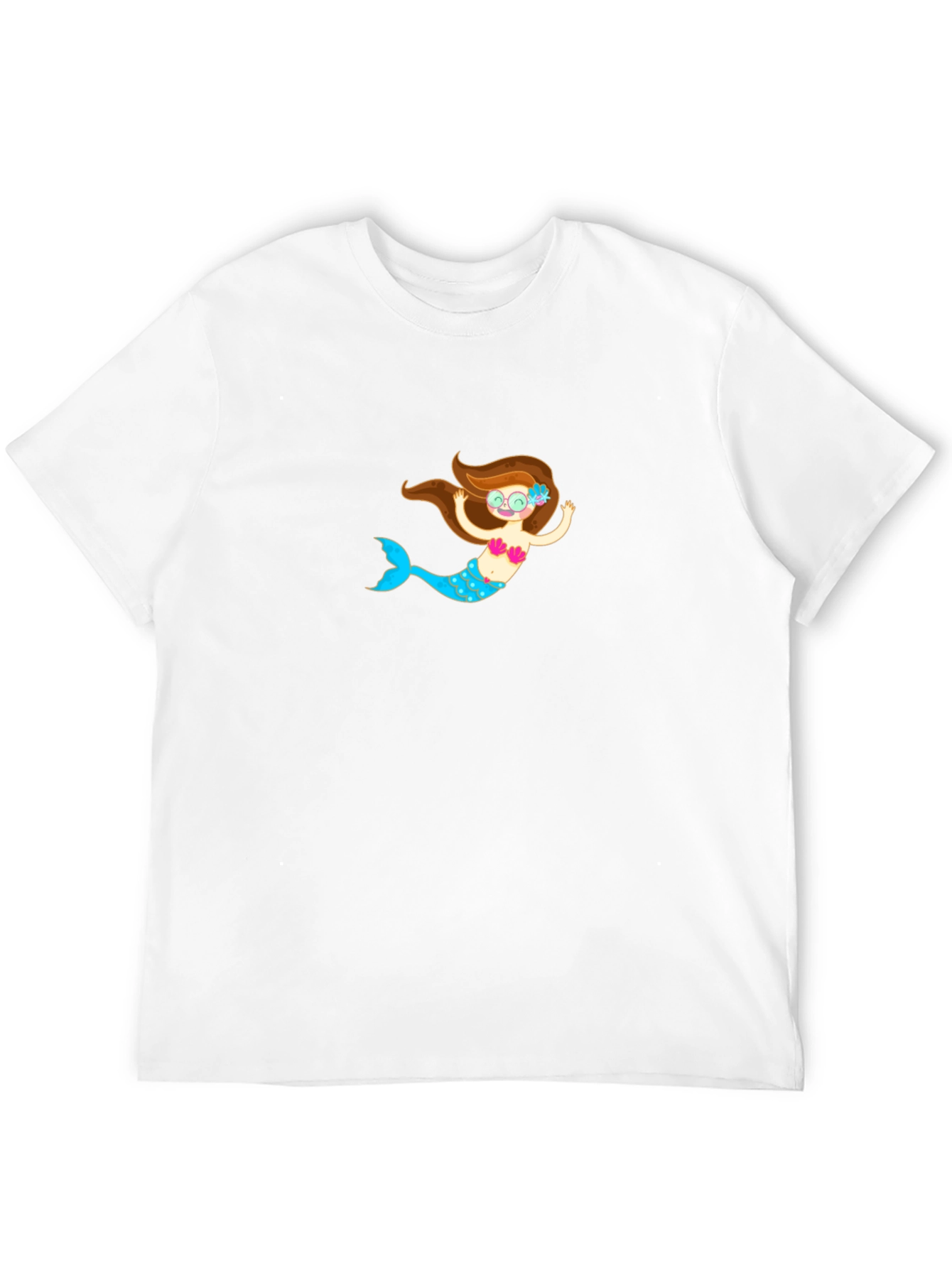 Black T-Shirt with Mermaid Graphic