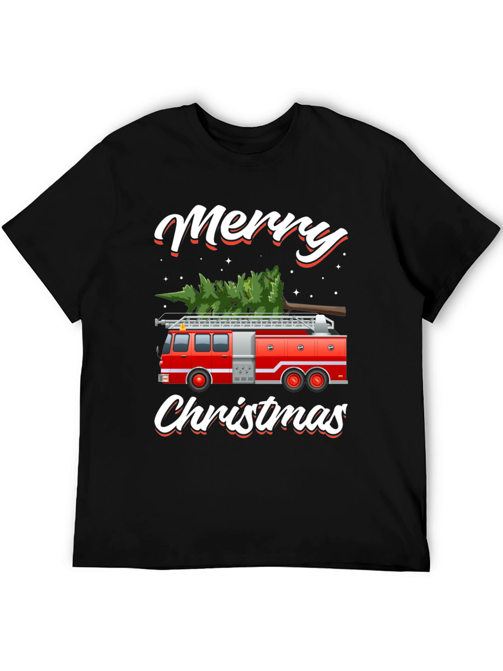 Firetruck Christmas Tree T-Shirt
