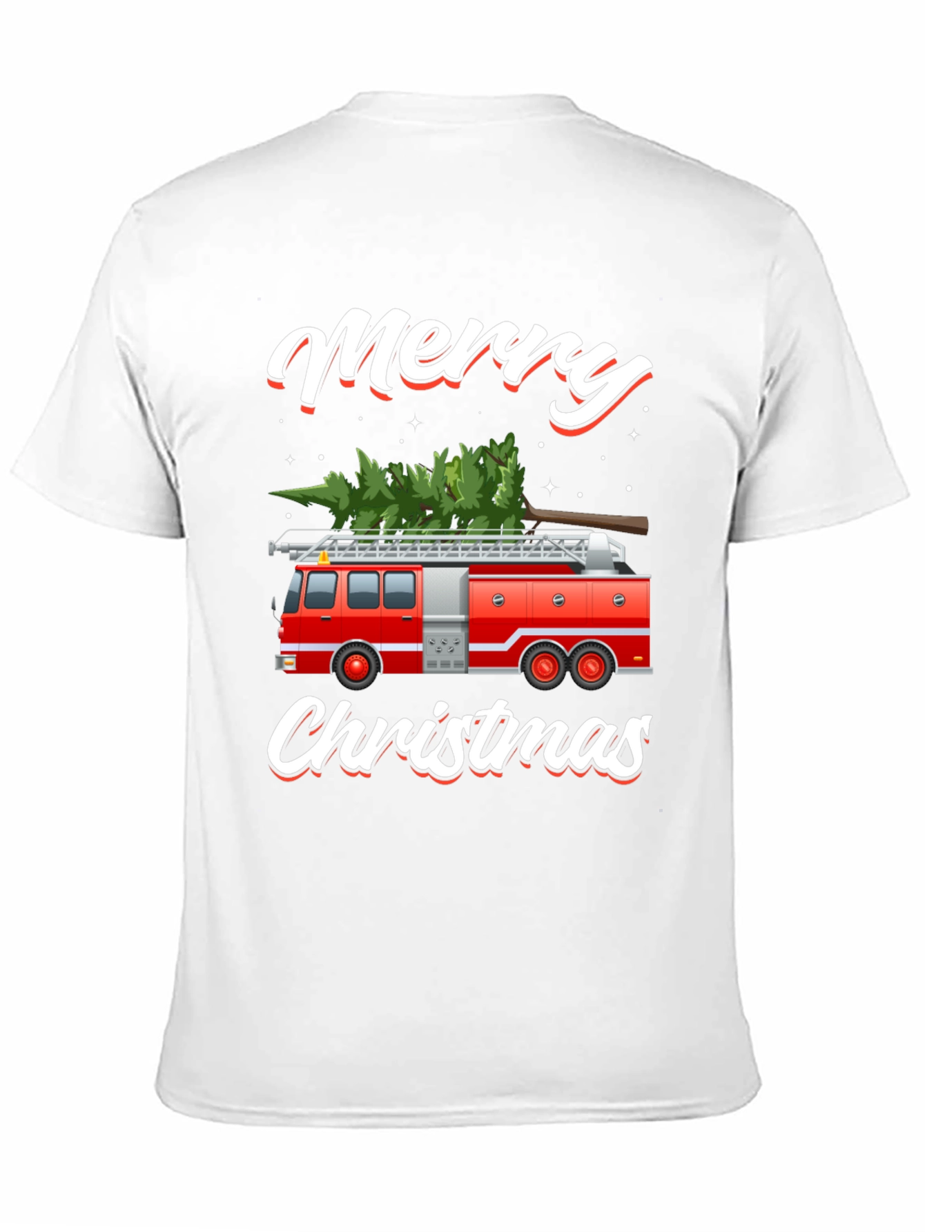 Firetruck Christmas Tree T-Shirt