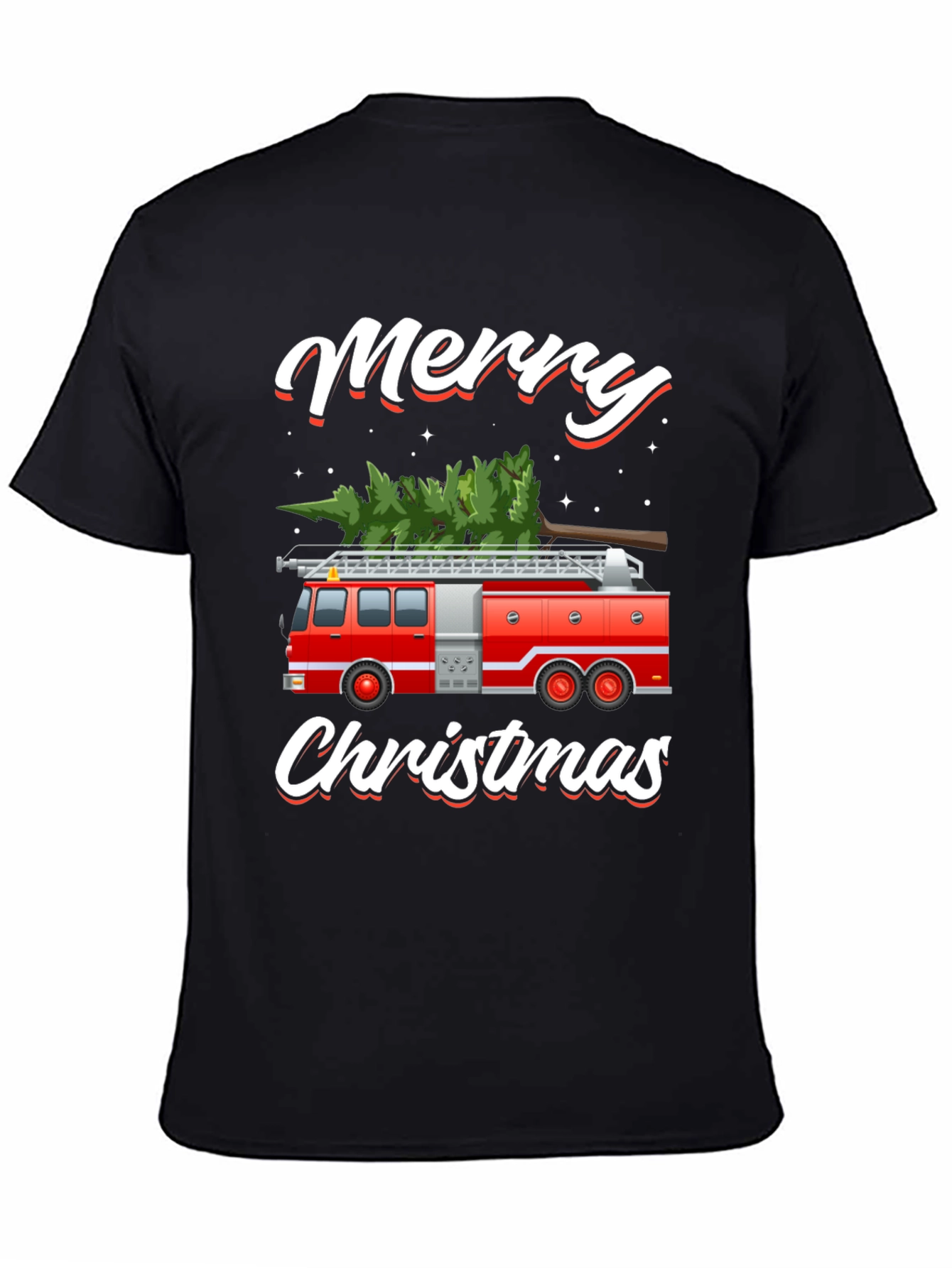 Firetruck Christmas Tree T-Shirt