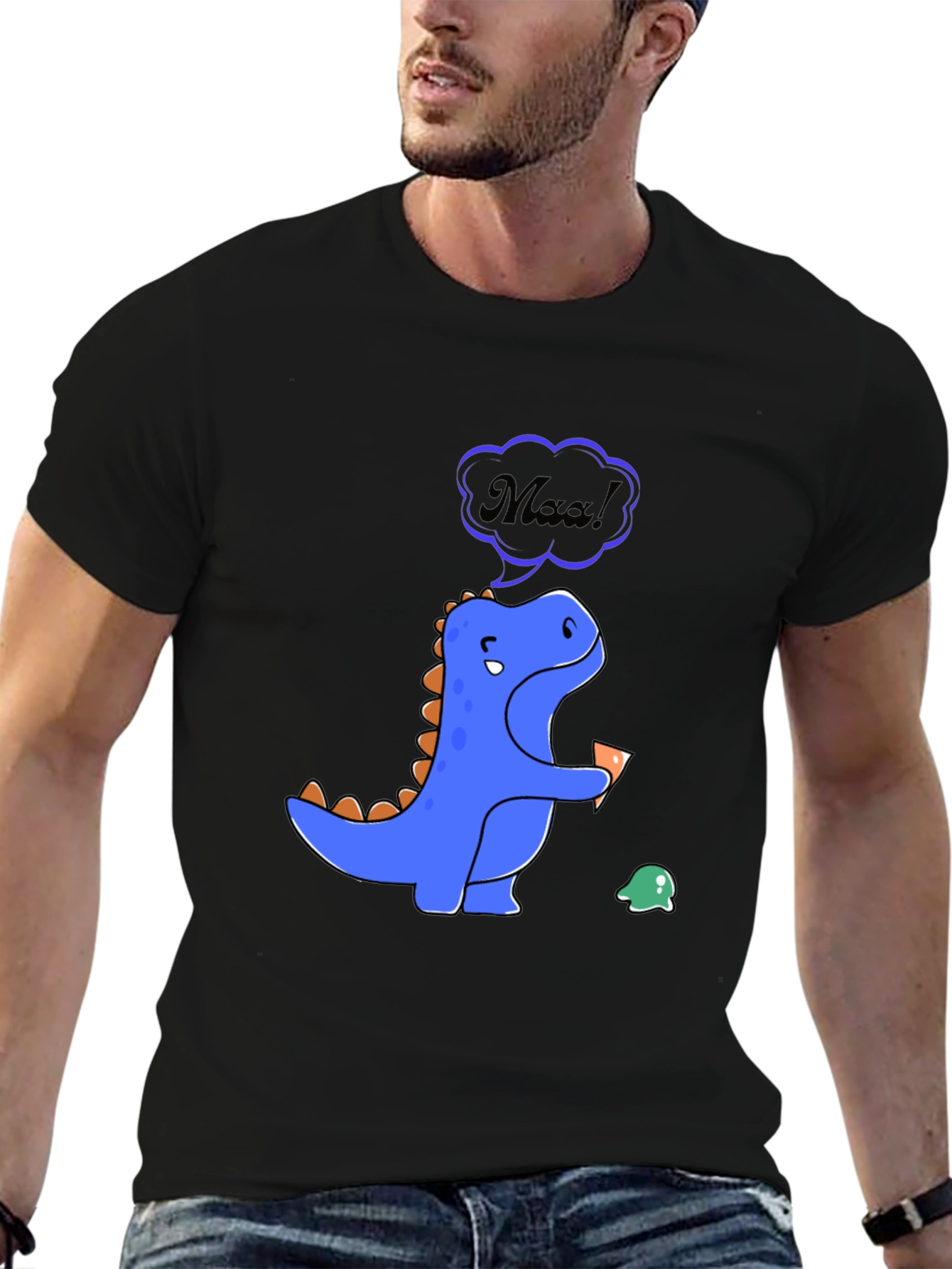 Dinosaur Maa! Black Graphic Tee