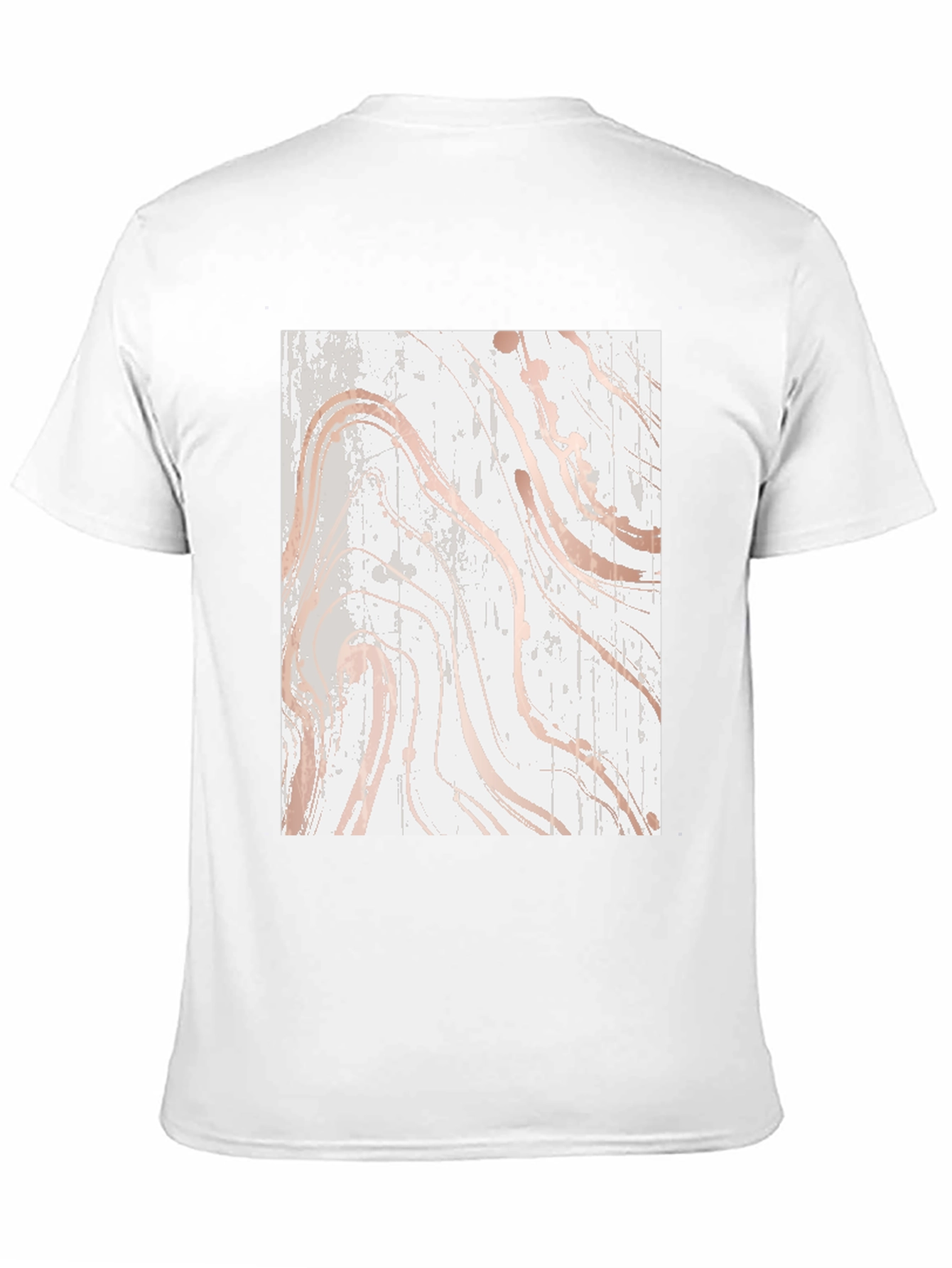 Modern Marble Print Black T-Shirt