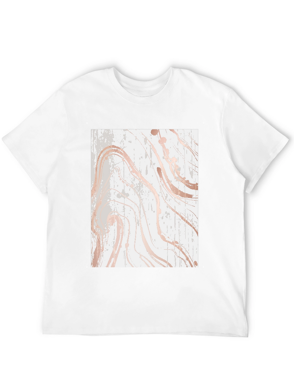 Modern Marble Print Black T-Shirt