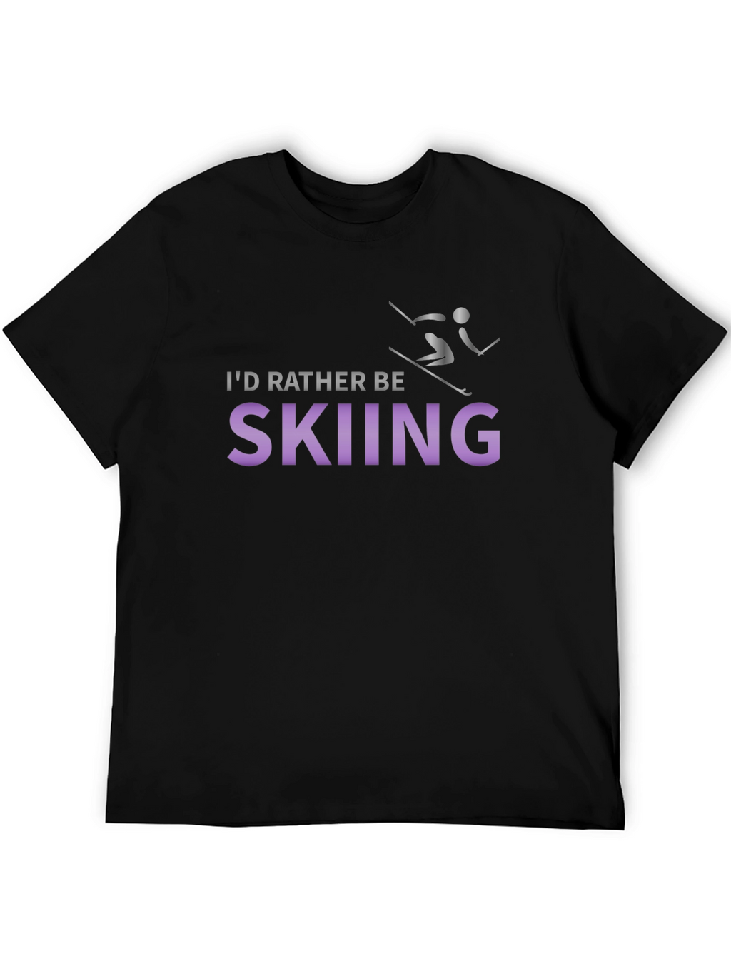 Skiing Enthusiast T-Shirt - Id Rather Be Skiing