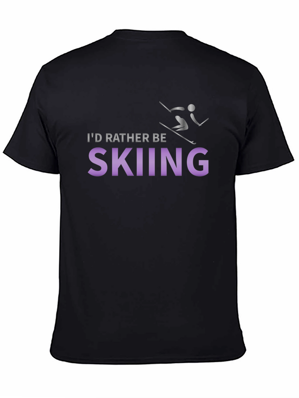 Skiing Enthusiast T-Shirt - Id Rather Be Skiing