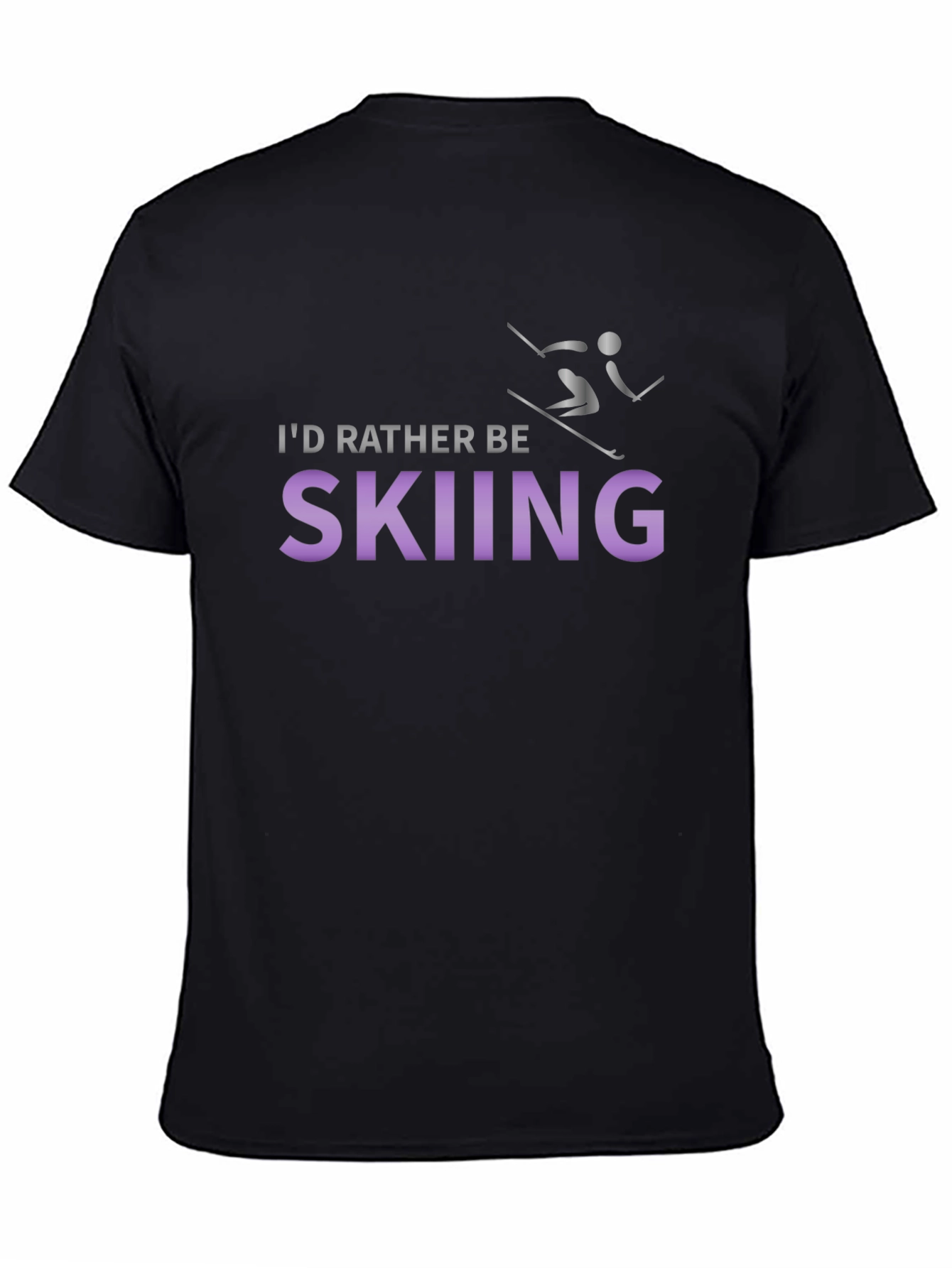Skiing Enthusiast T-Shirt - Id Rather Be Skiing