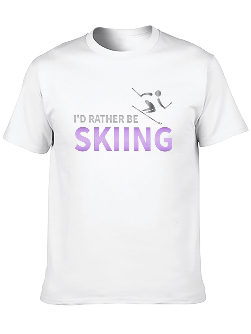 Skiing Enthusiast T-Shirt - Id Rather Be Skiing